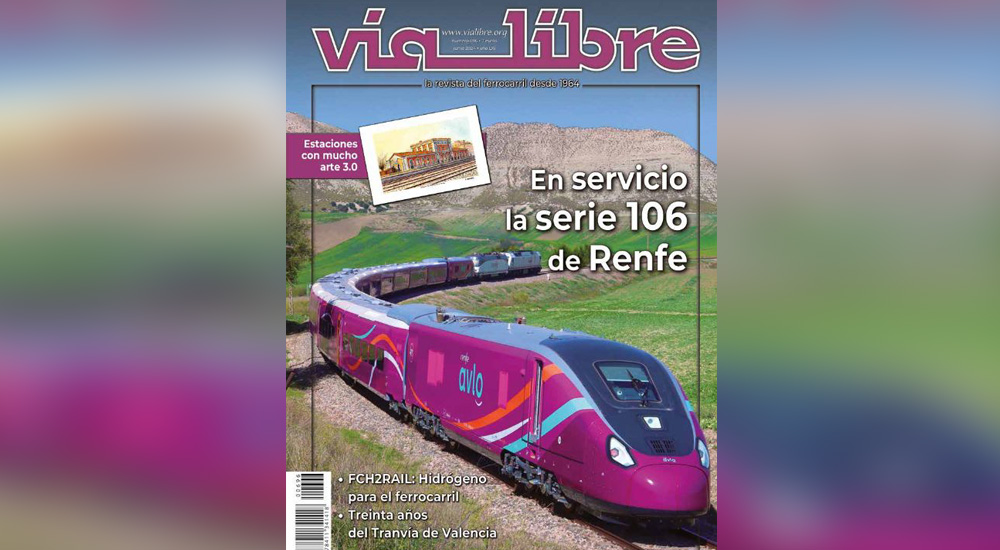 La serie 106 de Renfe, portada de la revista �V�a Libre� de junio